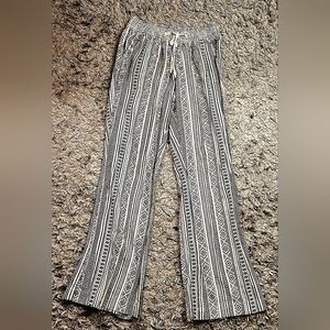 Rewash White Aztec Print Flare Pants